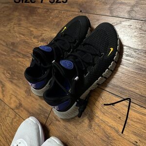 Nike Black and Gray Sneakers with Blue Highlights